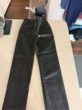 Wilfred Black Faux Leather Pants